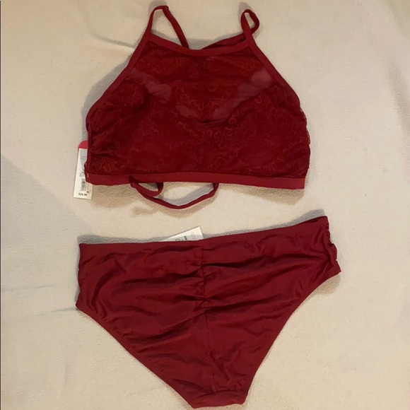 COPY - Two Piece Plus Size Hipster Swimsuit - Picture 2 of 2